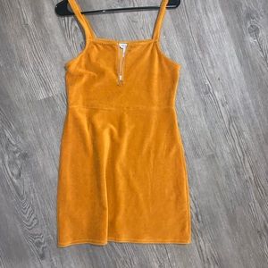 Yellow corduroy dress